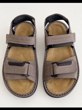 Naot Lappland Sandals Mens 40 Brown Suede Slingback Strap Comfort Shoe Gorpcore